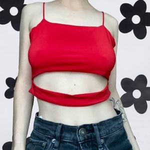 Red Crop Top Perfect For Going Out